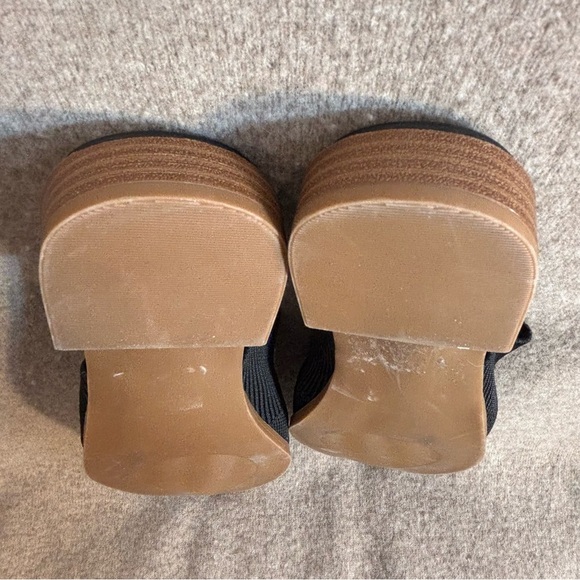 STEVE MADDEN Sz 9 (estimated) Stretchy Top Fabric Pointy Slip On Black Mules - Picture 8 of 10